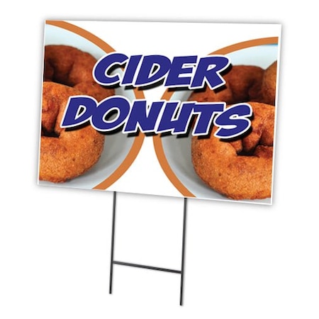 Cider Donuts Yard Sign & Stake Outdoor Plastic Coroplast Window
